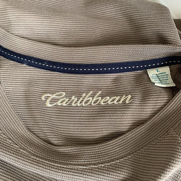 Caribbean Knit Pullover Mens Large Mobal Blend Soft Knit Brown Resort Nautical - Picture 4 of 7